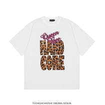 BAO WEN printed pure cotton short sleeve t-shirt male 2021 new summer ins loose personality original Cebu American street female tide