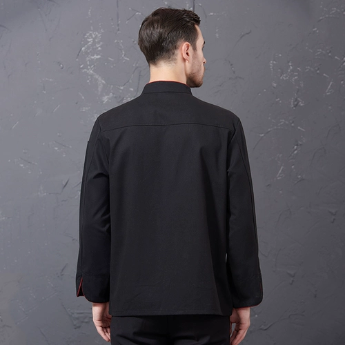 Высококачественная рабочая одежда для мужчин для мужчин в осень и зимняя столовая отель с длинными рукавами обратно кухонная одежда для западного ресторана настройка ресторана