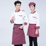 Отель, ресторан, рабочая одежда шеф-повара для мужчин, осенний и зимний ресторан с длинными рукавами, столовая, высококачественная кухонная одежда