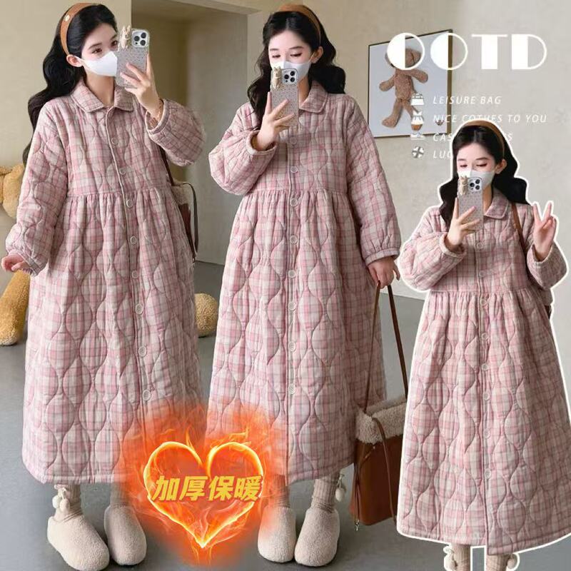 Maternity Coat for Autumn and Winter, Thickened Warm down Jacket, Cotton-Padded Long Dress, Winter Coat, 2025 New Model