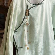 Xiaogongzi original Chinese style retro literary and artistic Joker Ruyi Jade Pei cheongsam press placket P08