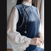 Xiaogongzi all hand-made woven rope cheongsam press flap seal small lock P22