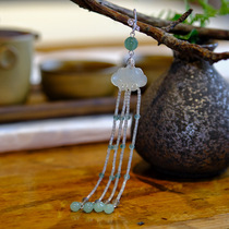 Xiaogongzi original all handmade bead tassel wiry lock cheongsam press placket accessories P26