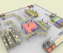 Logistics system simulation factory warehouse simulation machinery equipment PLC simulation simulation platform D3D Chinese version