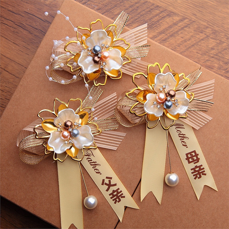 Sisterhood bridesmaids wedding corset wedding bride and groom full set of family set of wrist flower parents