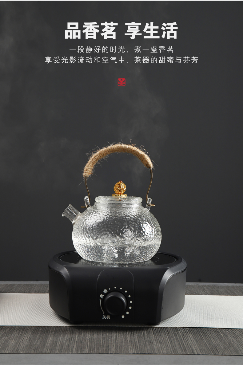 The Mini electric TaoLu tea stove.mute small iron pot of boiled tea glass furnace with Japanese tea induction cooker light waves