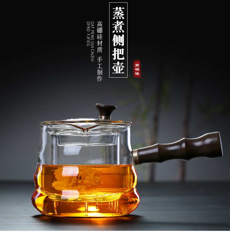 Glass teapot thickening heat boil tea steamer home burn hydropower TaoLu high - temperature steam pot of black and white tea