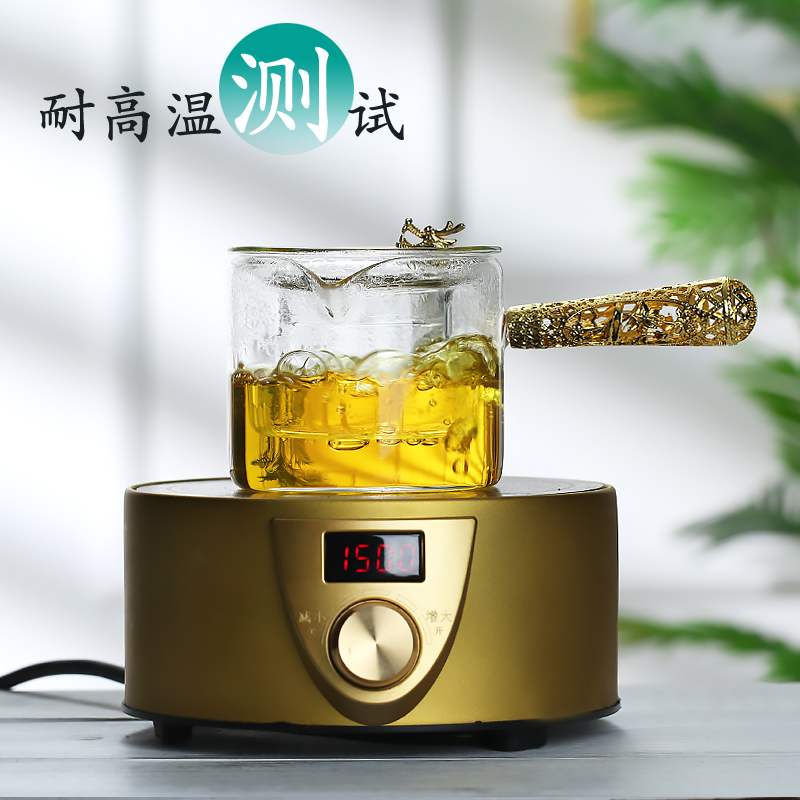 Cooking pot set household hammer heat - resistant glass tea machine electricity TaoLu thickening filtration flower pot transparent the teapot