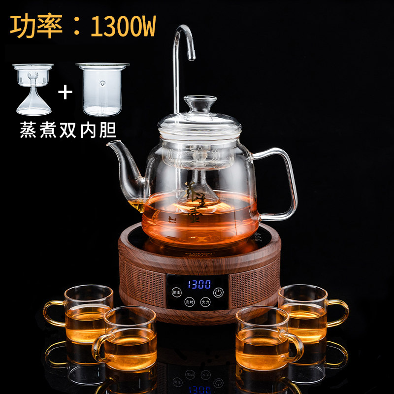 Electric pot teapot set steamer tea artifacts fully automatic water heat resistant large capacity glass tea household