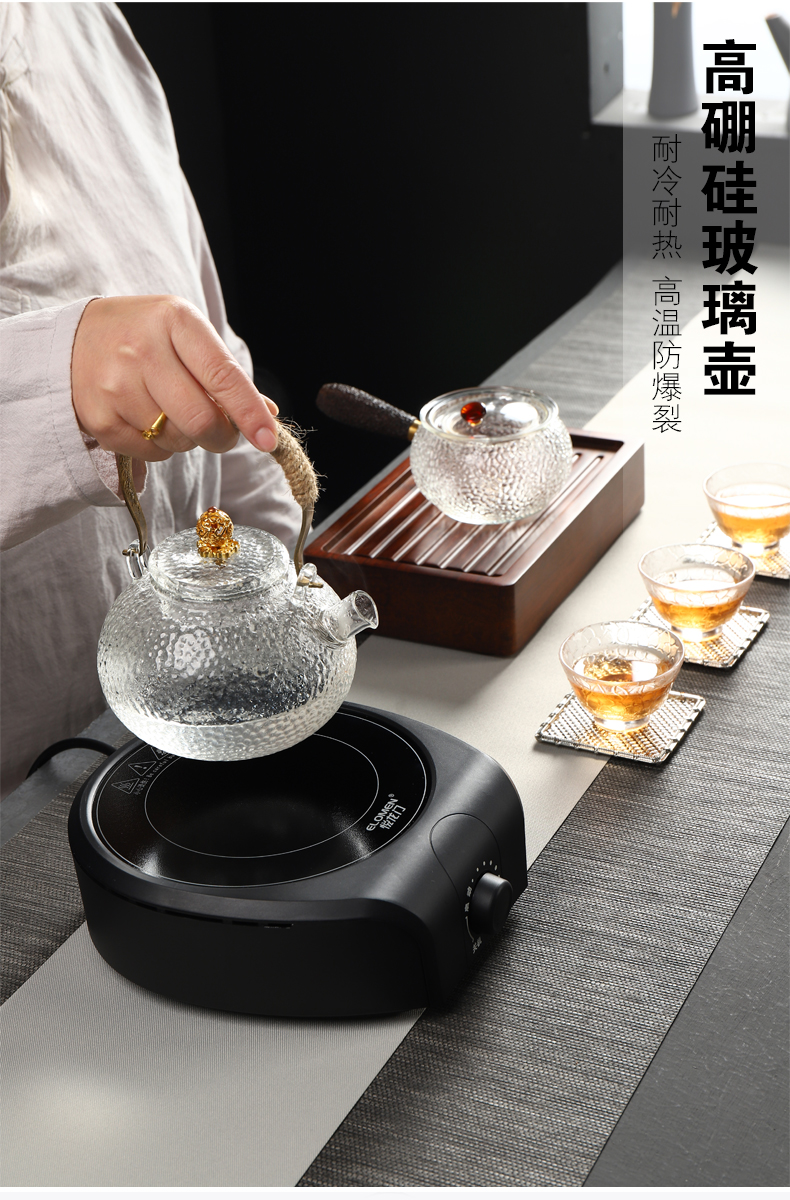 The Mini electric TaoLu tea stove.mute small iron pot of boiled tea glass furnace with Japanese tea induction cooker light waves