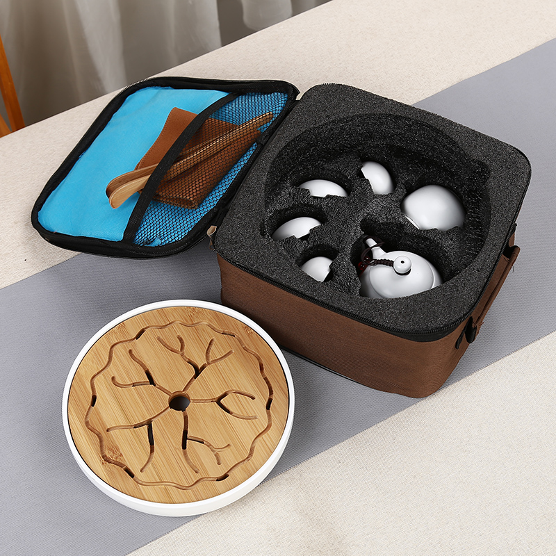 Are young travel tea set suit portable package ceramic kung fu tea cups mini portable small household contracted cup