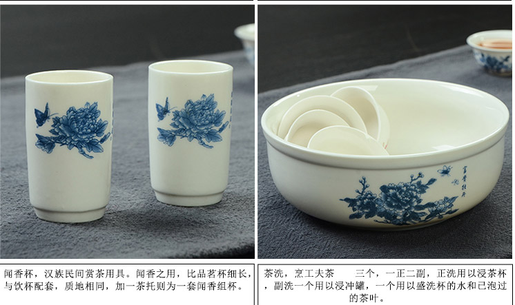 Are young jade porcelain porcelain of a complete set of kung fu tea set ceramic tureen tea cup white porcelain tea to implement the teapot