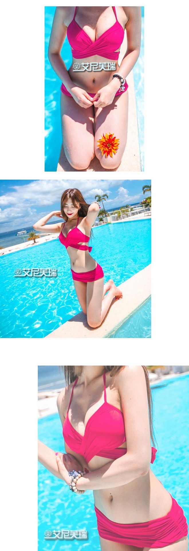 Áo tắm cổ điển màu rắn Hàn Quốc thép tấm gợi cảm tập hợp bikini mỏng mùa xuân nóng bỏng phù hợp với áo tắm nữ ba điểm - Bikinis