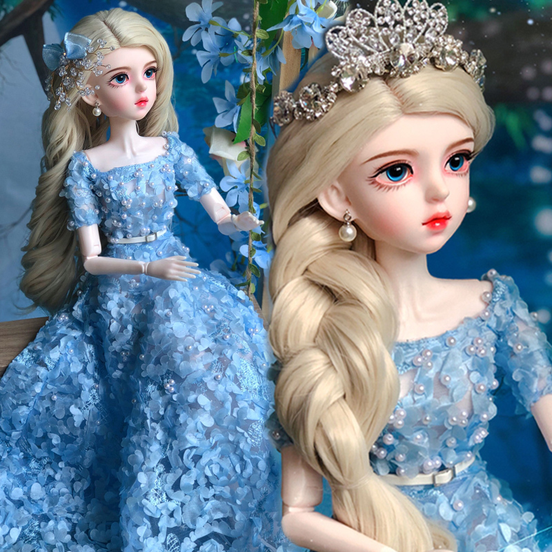 60cm Princess Aisha Dress-Up 1/3 Bjd Doll with Makeup Modification, Gift Set for Girls and Friends' Birthday 60cm Princess Aisha Dress-Up 1/3 Bjd Doll with Makeup Modification, Gift Set for Girls and Friends' Birthday