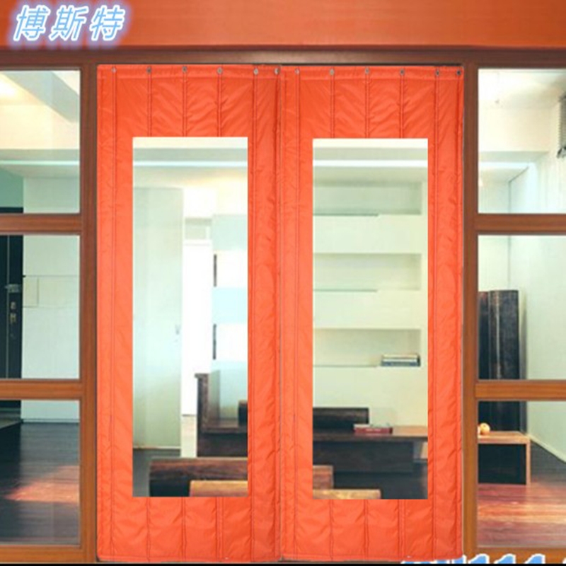 Set to make winter cotton door curtain thickened home warm windproof and warm insulation anti-wind and soundproof transparent door curtain-Taobao