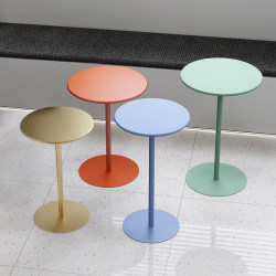 Modern Minimalist Internet-Famous Dining Table, Milk Tea Shop Coffee Table, Bar Counter, Small Round Table, Meeting and Negotiation Reception Table and Chair Set