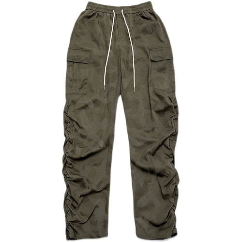 Камуфляжные ретро весенние штаны, в американском стиле, свободный крой