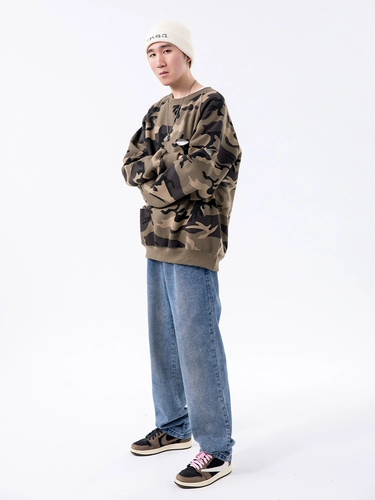 Ретро штаны в стиле хип-хоп, джинсы, повседневные брюки, в американском стиле, свободный прямой крой