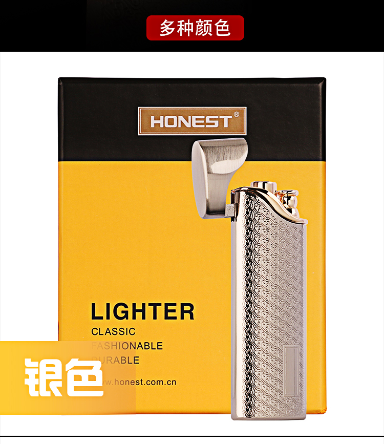 Baicheng cá tính sáng tạo bơm hơi nhẹ gió siêu mỏng mini thẳng tùy chỉnh quà tặng nam để gửi bạn trai bật lửa cartier