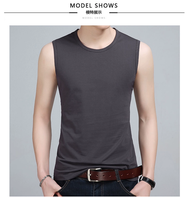 Woodpecker Men Vest nam Tide Cotton Summer Slim Green Trung niên Áo thể thao Áo Cotton Sweat Vest - Lót