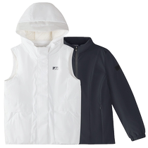 FILA childrens clothing childrens down vest goose down 2024 winter new style girls middle and large childrens coat two-piece set