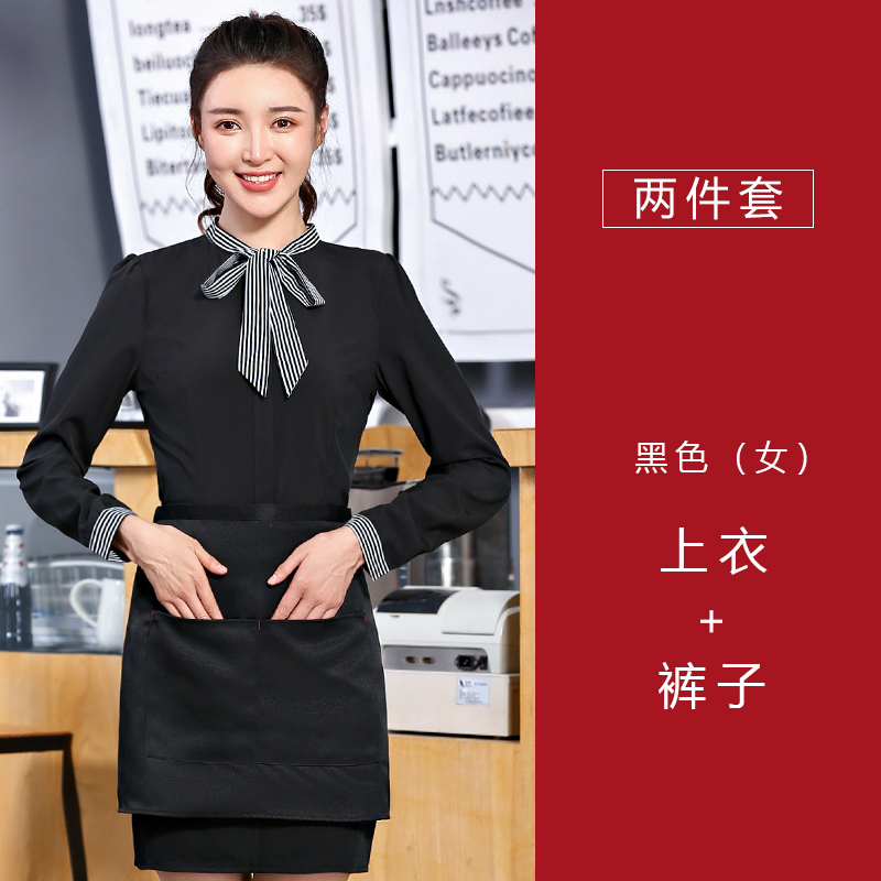 Khách sạn cáp treo tiếp viên nữ của nhà hàng ăn uống cafe Si nhà hàng nam giới và phụ nữ mùa hè workclothes quán cà phê ngắn tay