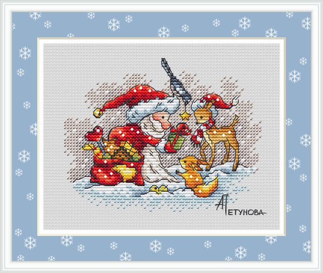 Bounce cross-stitch ຕົນເອງອຸປະກອນ DMC thread / R thread cross-stitch ຊຸດທີ່ບໍ່ແມ່ນການພິມ D0200 Santa Claus ຊຸດສີ່