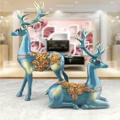 European-style deer home living room decorations ornaments simple TV cabinet wine cabinet new wedding gifts fortune furnishings craft gifts decoration