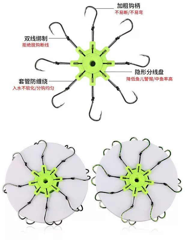 Bộ lưỡi câu, cần ném cần câu biển, lưỡi câu nổ, mồi vuông, lưỡi câu cá bản sao, lưỡi câu tám móng, bánh dây lưỡi câu lươn câu cá mè bằng lưỡi đơn