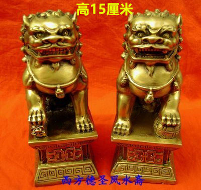 Bronze Lions Beijing Lion Feng Shui Swing to the Town Home Zhai Zhen Hanfu Auspicious Safe And Safe Home Shop Furnishing