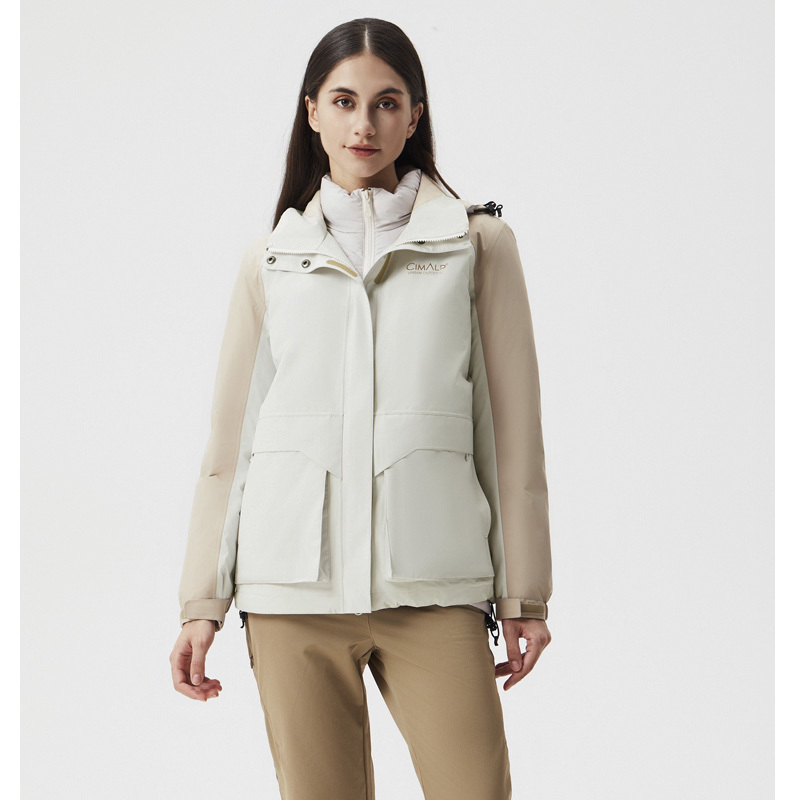 Ximartu Outdoor Women's Two-Piece Jacket Set with Goose down Inner Lining, Thickened and Warm Fncf114
