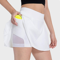 Fake two sports short skirts anti-walking light plexant skirts tennis badminton 100 pleats yoga running short skirts pants female spring summer