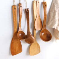 And flavored wood spatula Wood shovel non-stick pan special stir-fry shovel wooden spoon long handle wooden household kitchenware