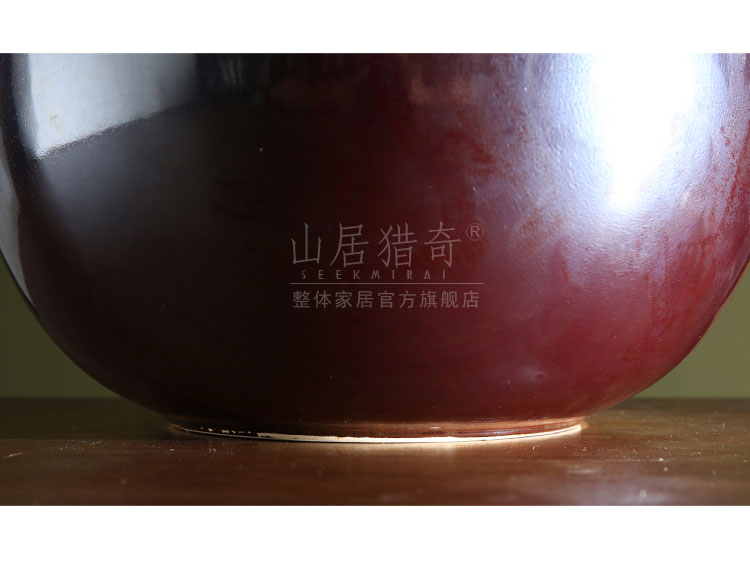 Variable red porcelain vase furnishing articles I and contracted home sitting room art flower arranging flowers, small ball bottle expressions using