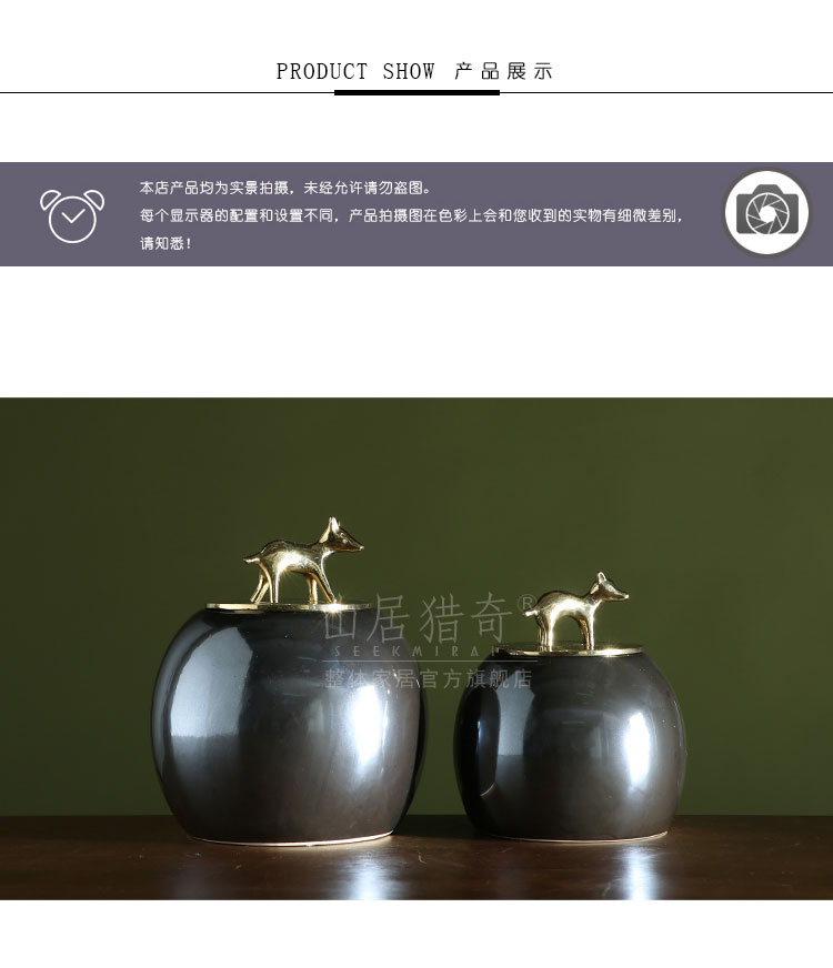 I sitting room furnishing articles ceramic table storage tank lanbo American household soft adornment puppy dome tank