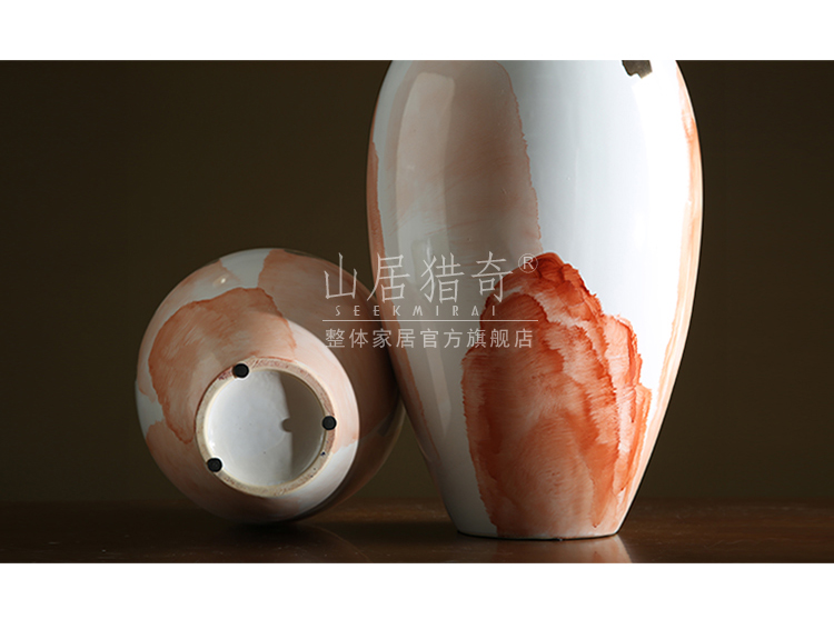 Convergent ceramic hand - made pastel landscape vase Chinese style porch sitting room flower arrangement of TV bar face dry flower flower