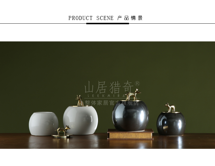 I sitting room furnishing articles ceramic table storage tank lanbo American household soft adornment puppy dome tank