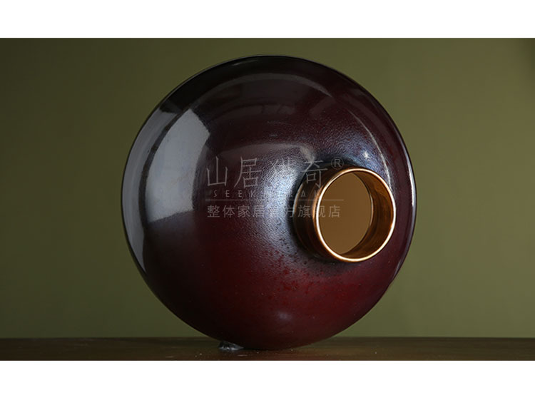 Variable red porcelain vase furnishing articles I and contracted home sitting room art flower arranging flowers, small ball bottle expressions using