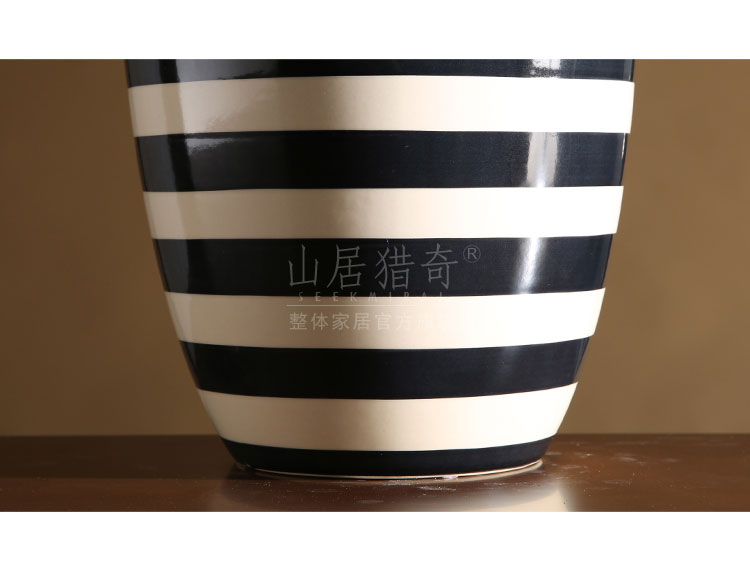 New Chinese style household act the role ofing is tasted, the sitting room is creative flower arranging flower implement three - piece ceramic vase furnishing articles u - shaped vase