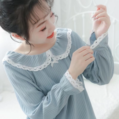 Комплект, пижама, милый японский хлопковый весенний осенний лонгслив, популярно в интернете, в западном стиле