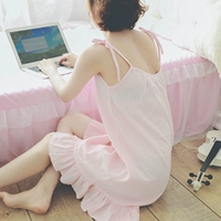 Пижама, хлопковая юбка, милое японское сексуальное летнее тонкое платье-комбинация для принцессы, эффект подтяжки