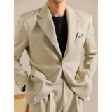 【390G Имитация шелка】 Juesion Итальянский неапольский костюм мужской поездок на случай повседневного делового костюма