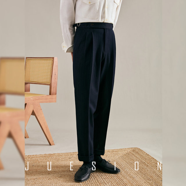 JUESION Italian Blaze suit trousers men's spring and summer new men's casual pants advanced drape pants