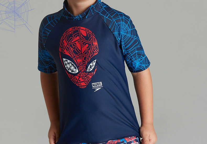 Áo sơ mi cho trẻ sơ sinh Speedo Speedo Spider-Man và áo tắm chống nắng cho trẻ nhỏ - Bộ đồ bơi của Kid bikini cho trẻ