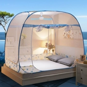 Miễn phí lắp đặt khóa kéo lưới chống muỗi yurt ba cửa 1,5 / 1,8m giường đôi nhà - Lưới chống muỗi