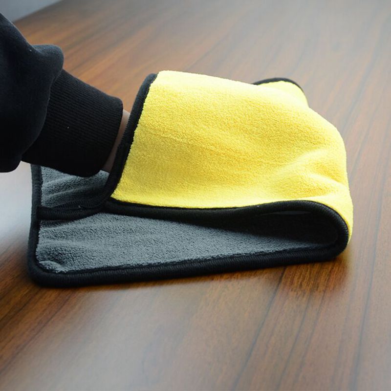 Double-sided thickened car towel absorbent car wash towel special interior car towel wipe glass cloth no trace does not drop towel
