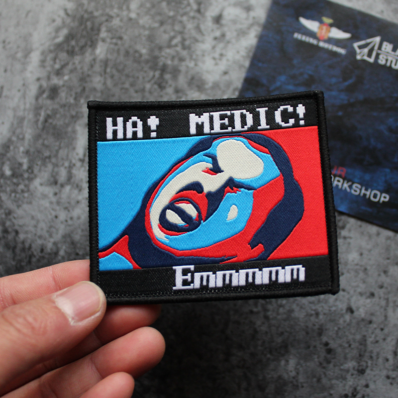 Super Woven Label Velcro Morale Badge Wild Beast Senior Stem MEDIC Fun Badge Pack Sticker Spirit Guy Armband