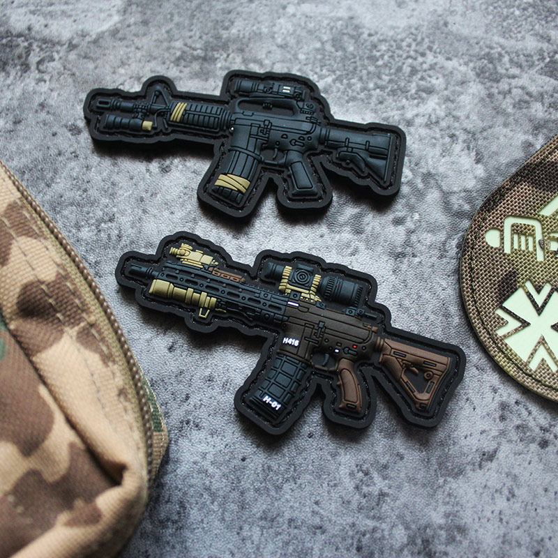 Genuine Q Edition Weapons Magic Sticker PVC silicone Chapter CLOT 727 Morale Badge Tactical Pack Sticker HK416 arm stamp post