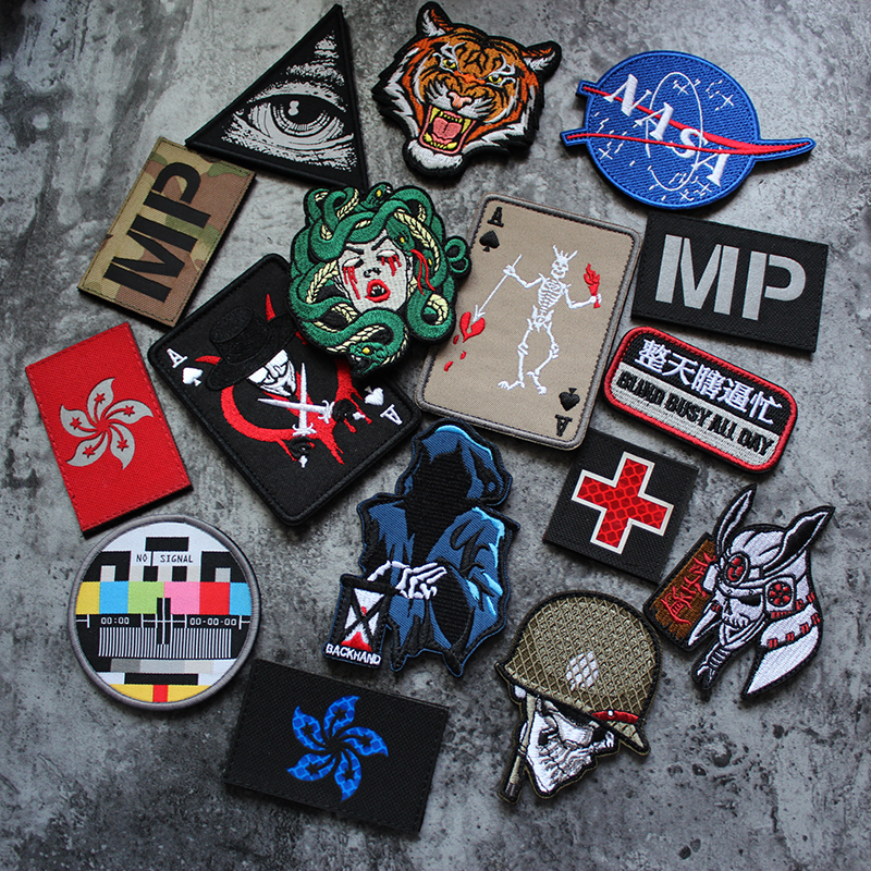 Embroidery magic sticker patch patch creative armband laser engraving reflective badge outdoor scenery morale badge