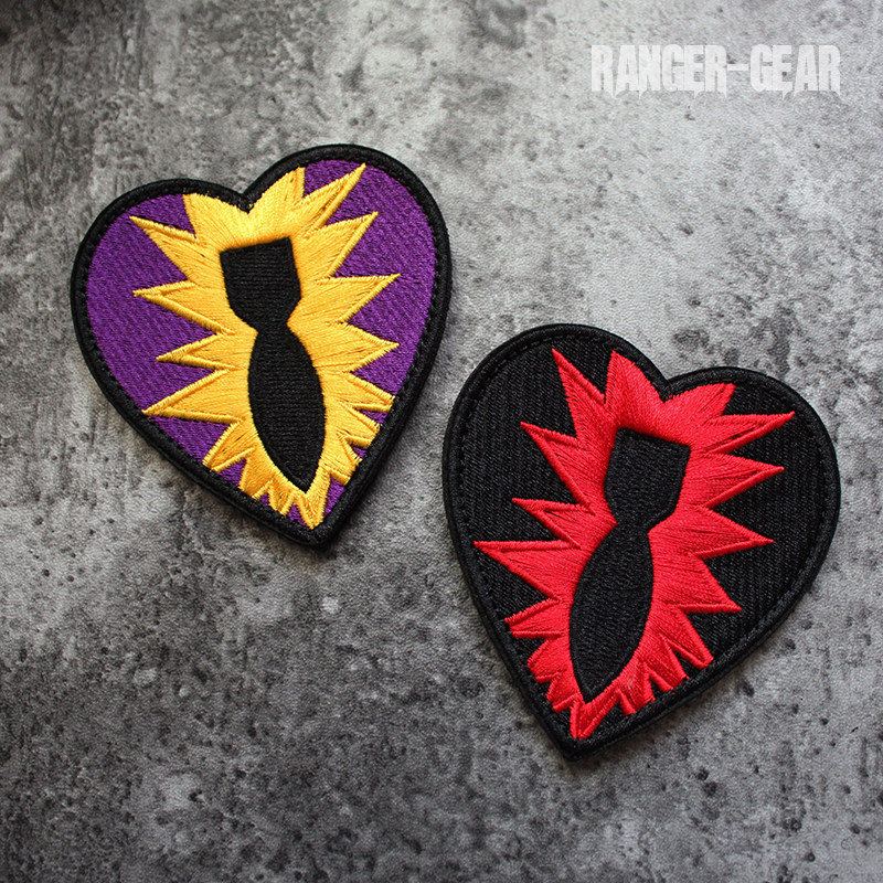 EOD Color Full Embroidery Velcro Patch Armband Patche Patch Heart Badge Tactical Morale Chapter Bag Sticker - Taobao